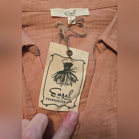 EASEL Embroidered Shirt Dress #484-489 - Picture 11 of 12